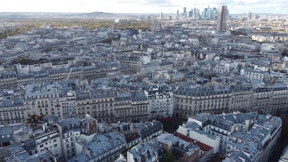 Shooting From a Drone of the Central Streets of Paris