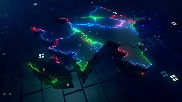 Azerbaijan Map 4k Loop alt