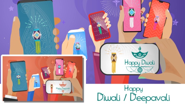 Happy Diwali / Deepavali - Smartphones Social Share