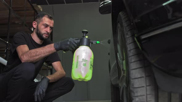 Professional Coating of Ceramic Wheels and Rubber Spray Gun for Painting Car alt