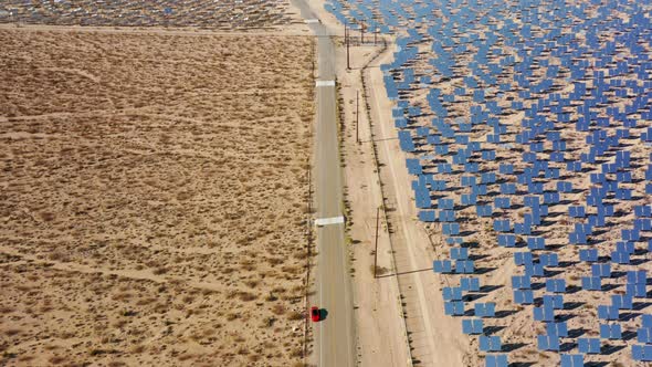 Clean and Eco Friendly Energy Generation Landscape Aerial Solar Panels Fields alt