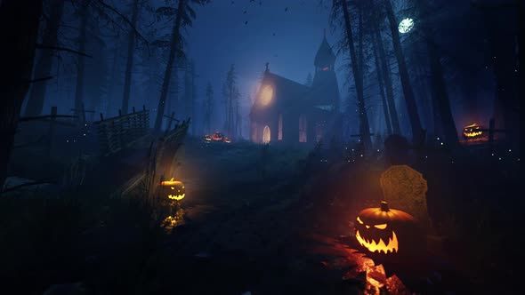 Halloween Old Chapel 4K