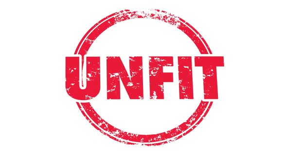 Unfit Tested Failed Stamp Not Qualified Judgment 3d Animation alt