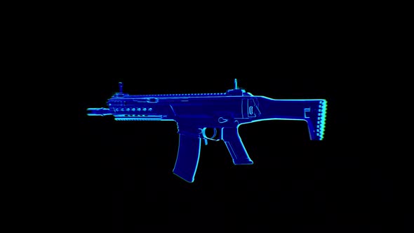 Hk433 Assault Rifle Hologram Loop Rotation alt