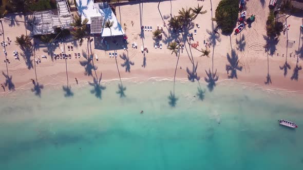 4k 24fps Cenital Drone Shoot Of Punta Cana Beach In The Afternoon alt