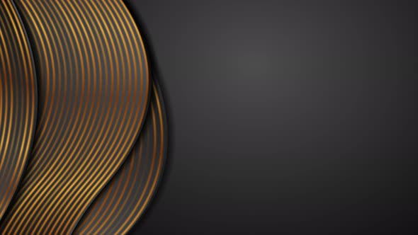 Black Corporate Wavy Golden Lines alt