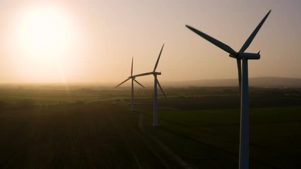 Wind Farm at Sunrise 