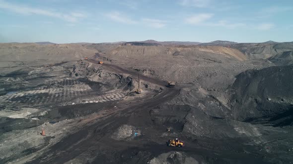 Truck Traffic in Huge Coal Mine