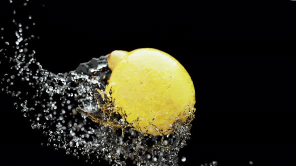 Slow Motion Fluid Splash Lemon