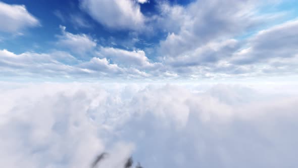 Flying Through Clouds Daylight 01 4K, Motion Graphics | VideoHive