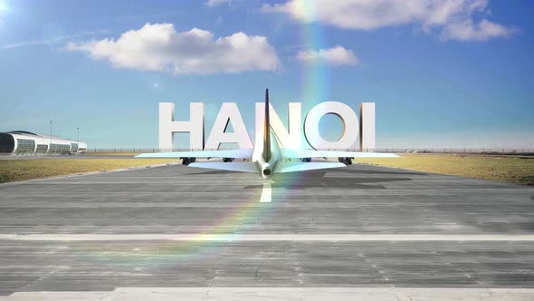 Commercial Airplane Landing Capitals And Cities Hanoi