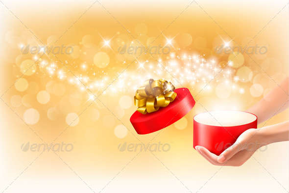 Christmas Background with Gift Boxes - Christmas Seasons/Holidays