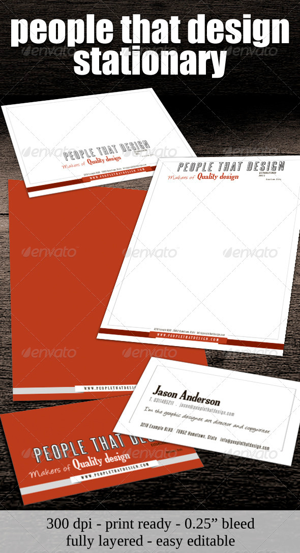 People That Design Stationary - Stationery Print Templates