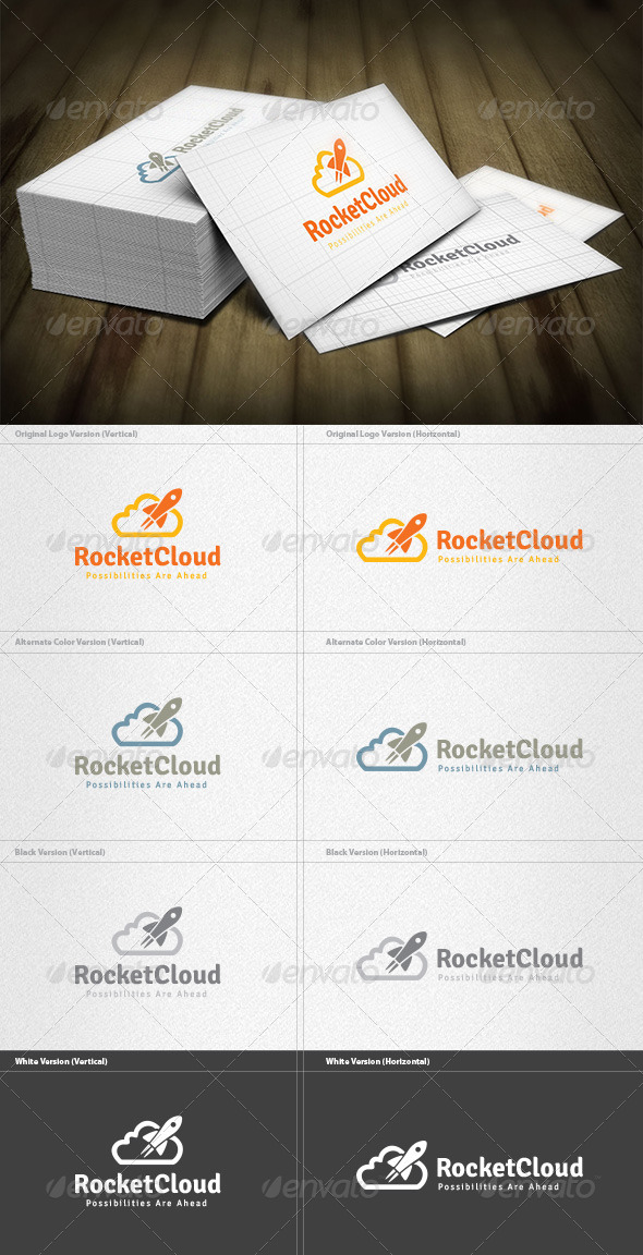 Rocket Cloud Logo - Objects Logo Templates