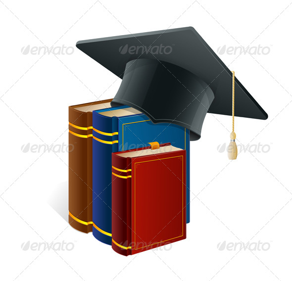Graduation Cap with Books - Concepts Business