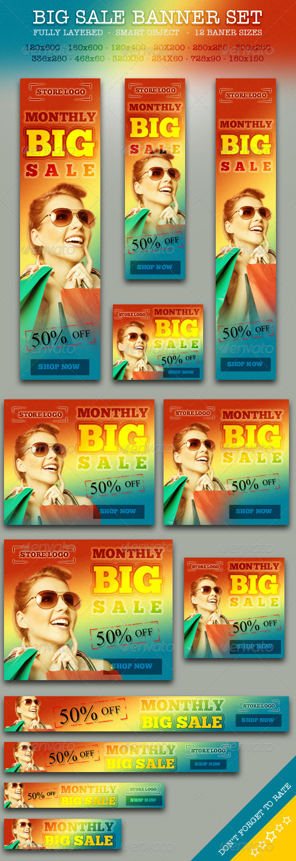 BIG Sale Promotion Online Store Banner ad Set - Banners & Ads Web Elements