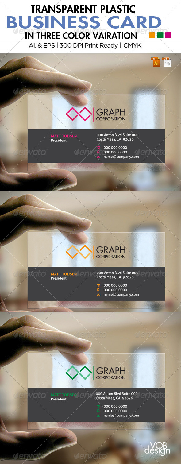 Transparent Business Card 1 - Business Cards Print Templates