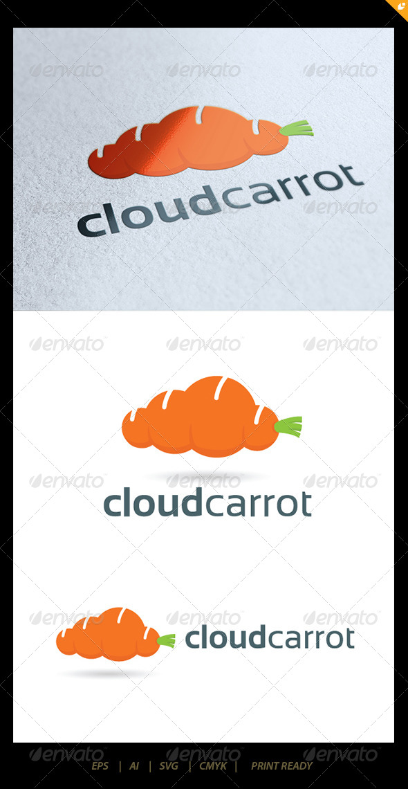 Cloud Carrot Logo - Nature Logo Templates
