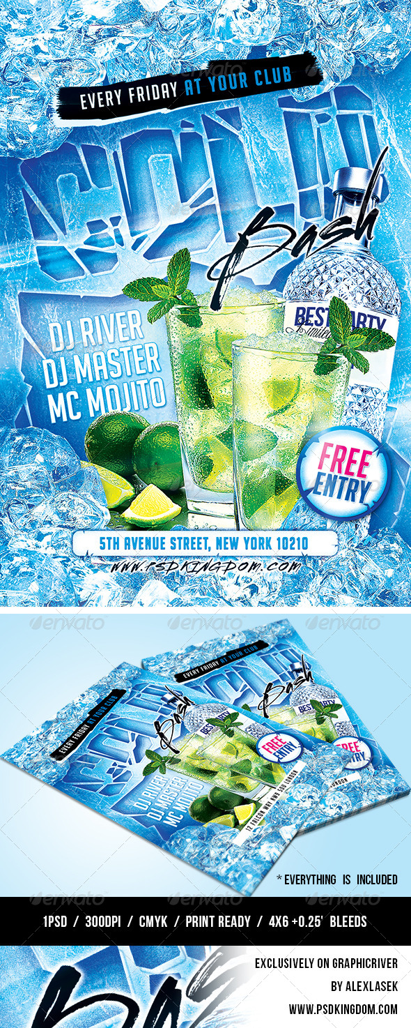Cold Bash Party Flyer - 4x6 - Clubs & Parties Events