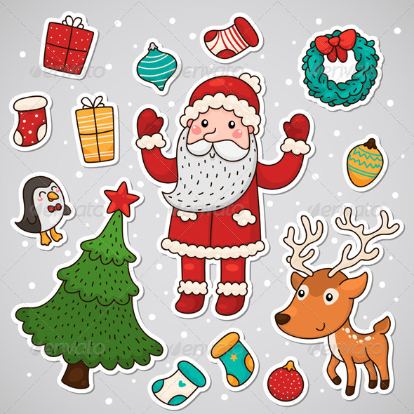 Christmas and New Year Stickers - Christmas Seasons/Holidays