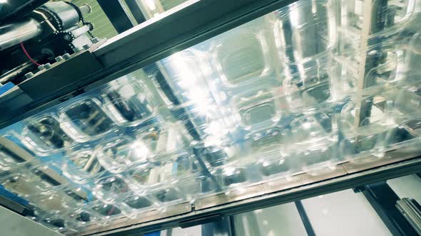 Small Plastic Containers Moving Along the Production Line alt