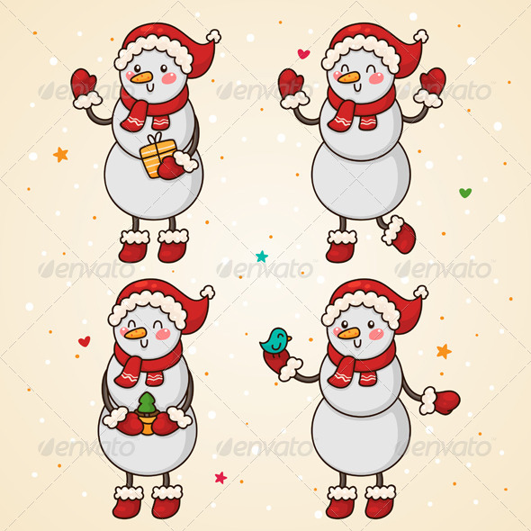 Snowman Set - Christmas Seasons/Holidays