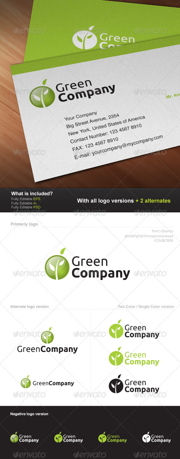 Green Company Logo - Nature Logo Templates