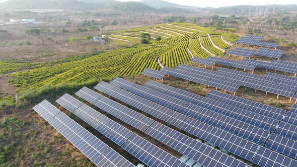 Solar power station in montain alt