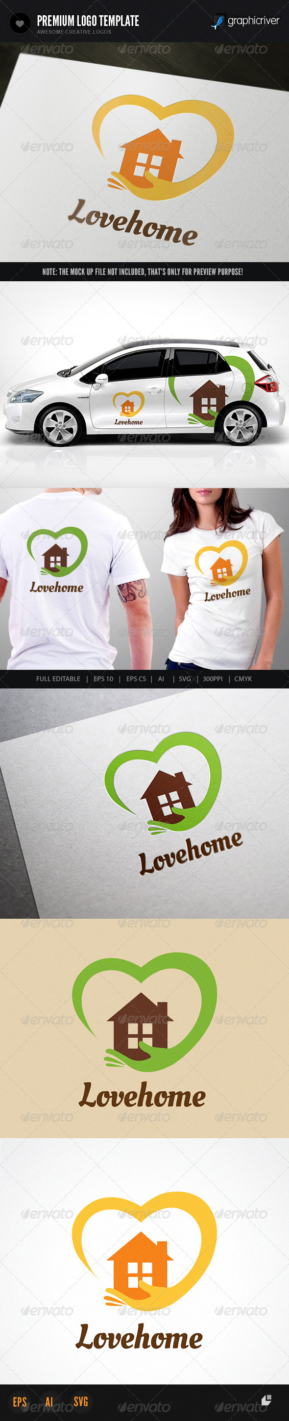 Lovehome logo - Buildings Logo Templates