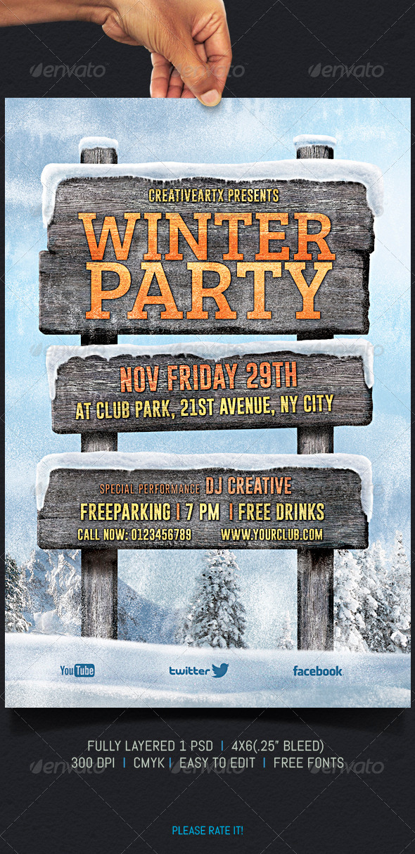 Winter Party - Events Flyers