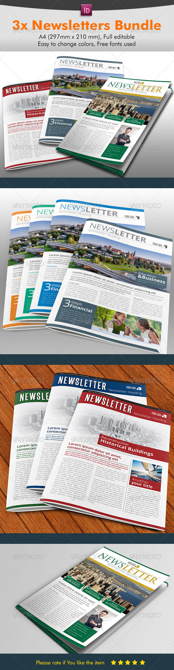 Newsletter Bundle Pack - Newsletters Print Templates