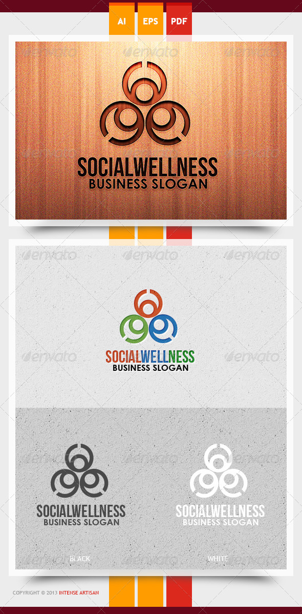 Social Wellness Logo Template - Humans Logo Templates