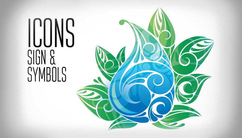 Icons, signs, symbols, silhouettes and objects