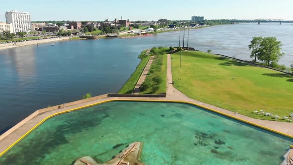 Mud Island River Park Aerial View - Memphis, TN alt