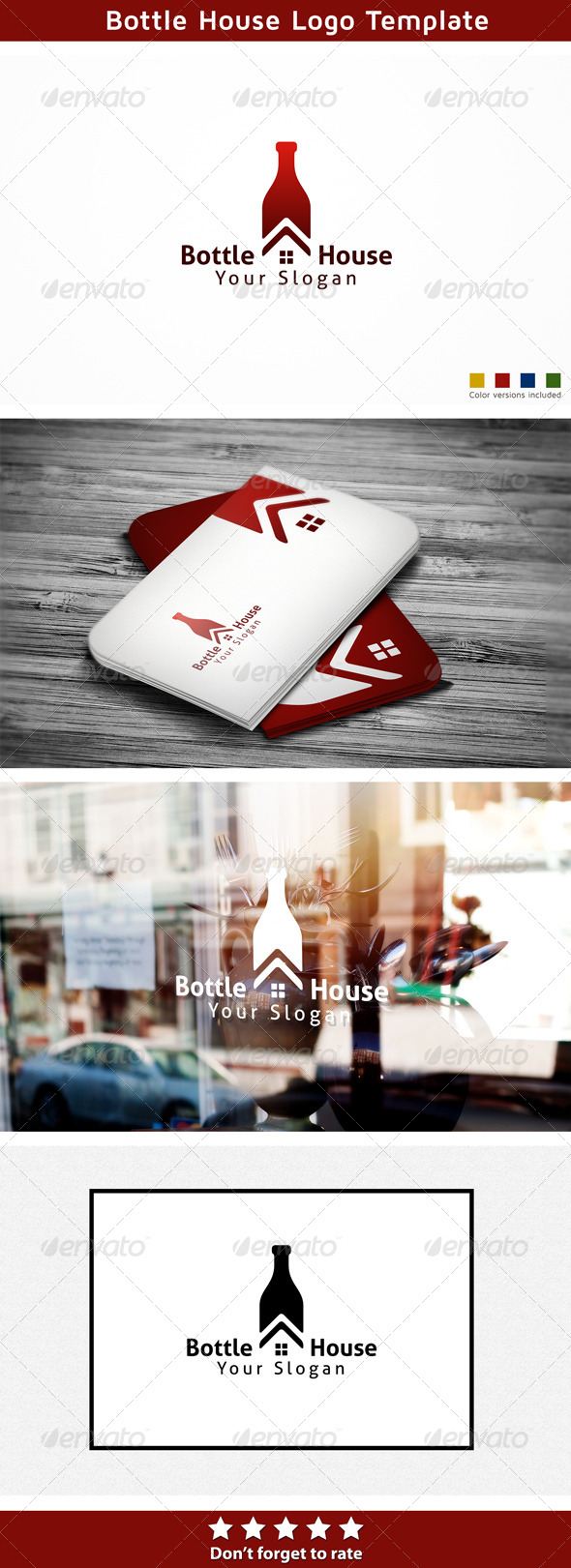 Bottle House - Buildings Logo Templates