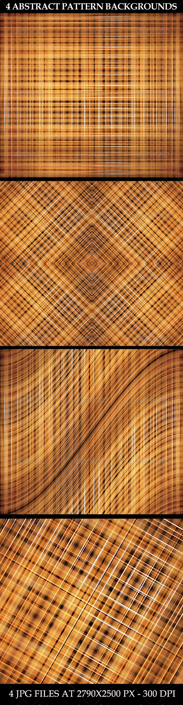 4 Abstract Pattern Backgrounds - Tech / Futuristic Backgrounds