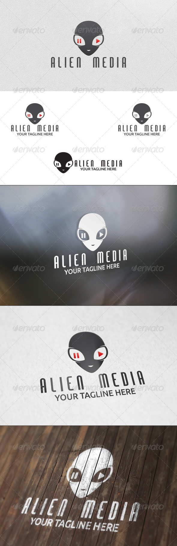 Alien Media - Logo Template - Humans Logo Templates