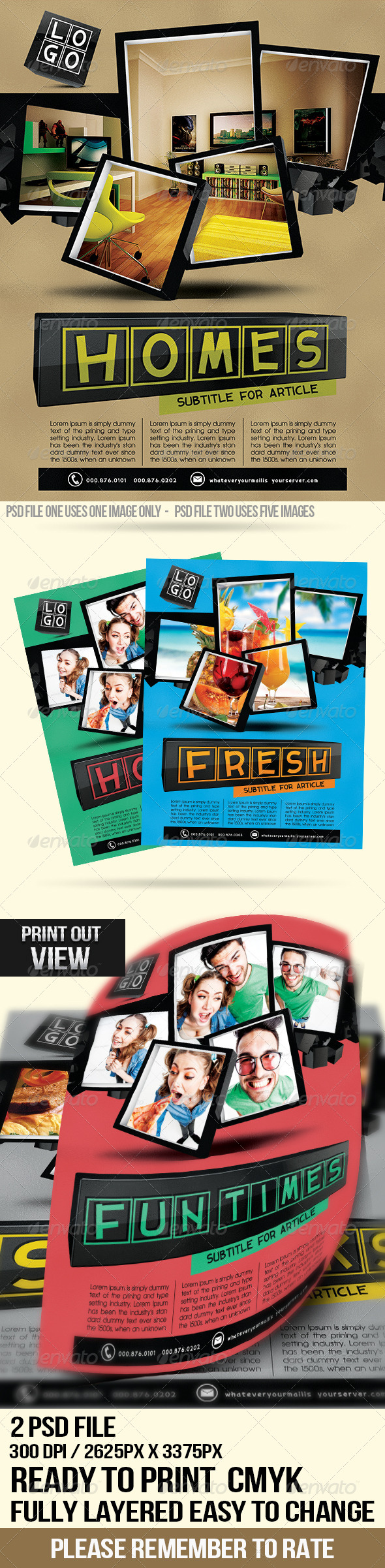 Clean Cubes Multipurpose Flyer - Corporate Flyers