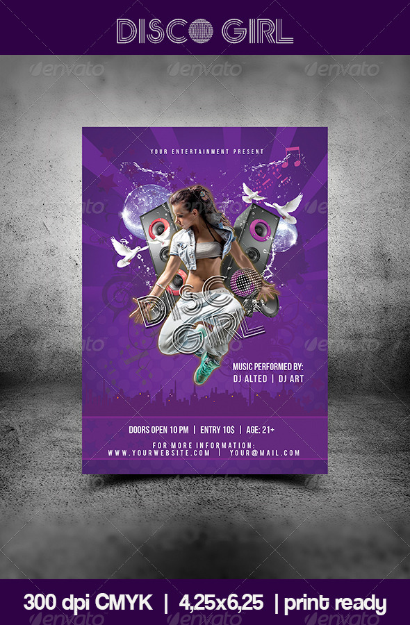 Disco Girl - Events Flyers