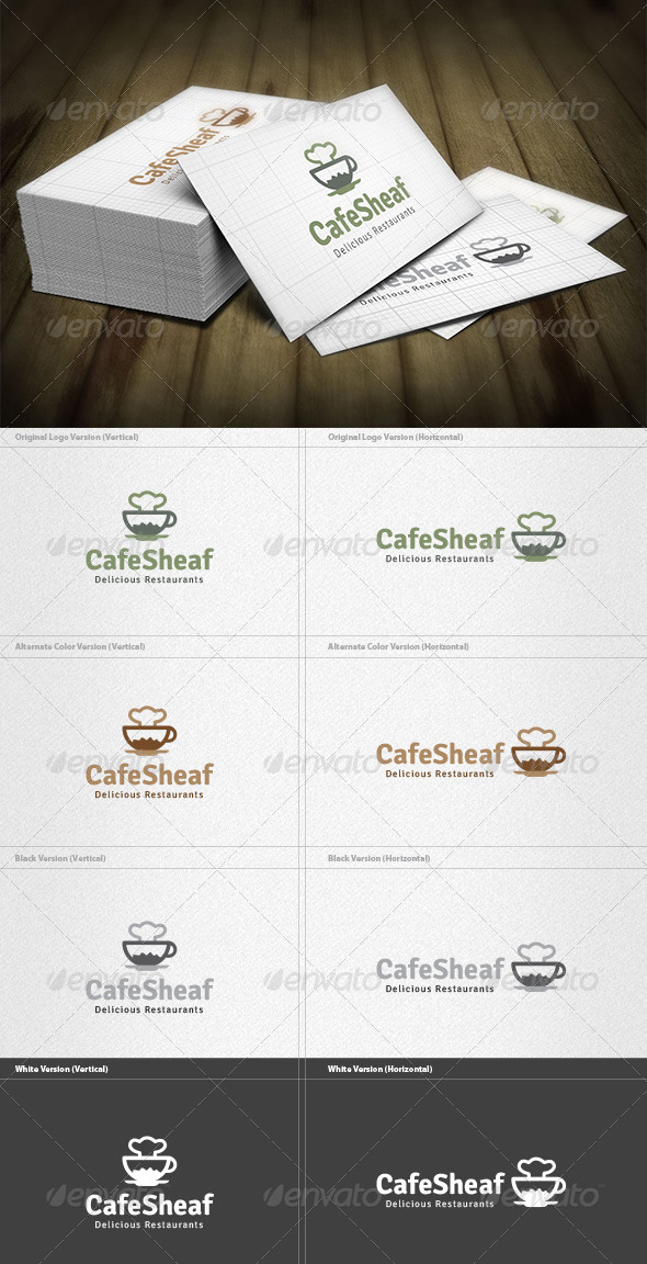 Cafe Sheaf Logo - Food Logo Templates