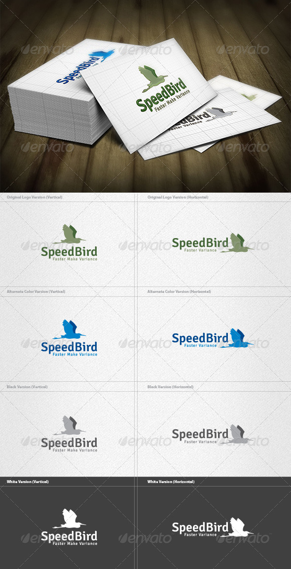 Speed Bird Logo - Animals Logo Templates