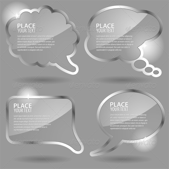 Glass Speech Bubbles - Communications Technology
