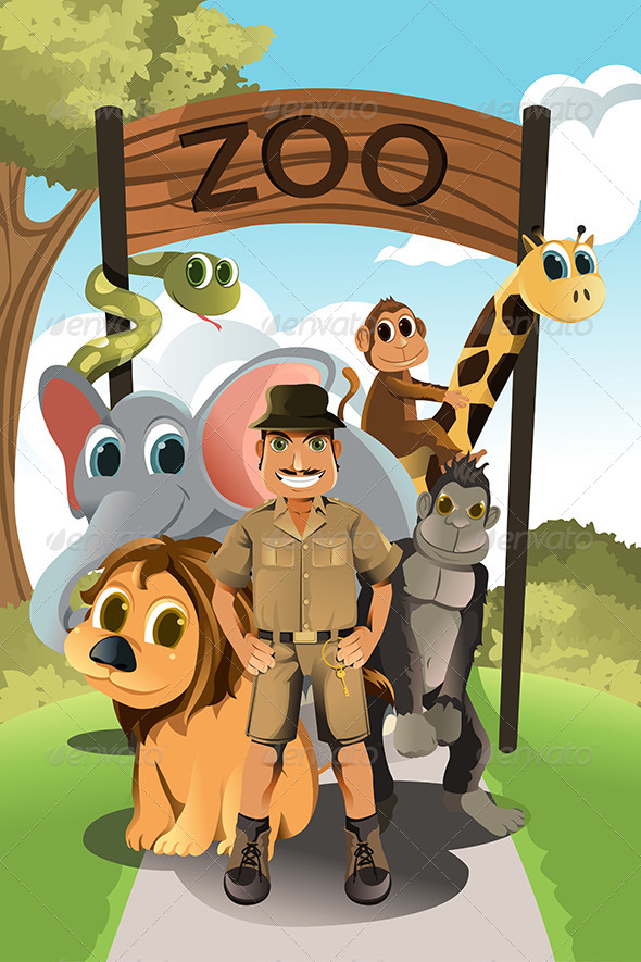 Zookeeper and Wild Animals - Animals Characters