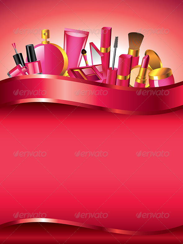 Cosmetics Vertical Vector Background by andegro4ka | GraphicRiver