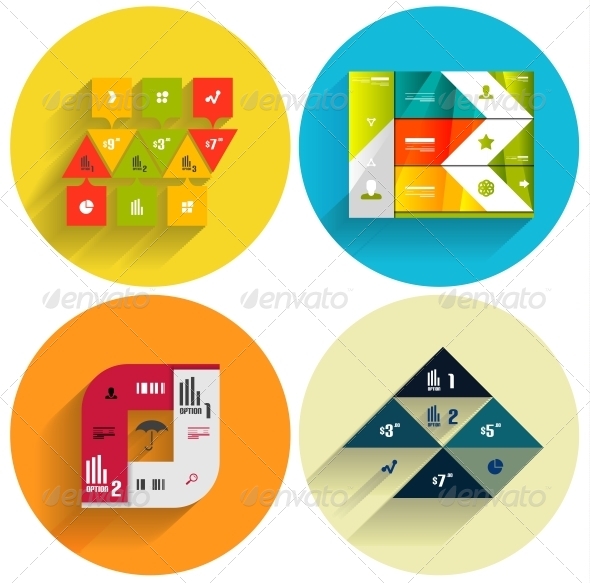 Geometric Flat Templates Icon Set - Computers Technology