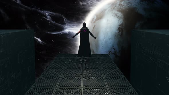 Alien Ship Exploring A Planet With Amazing Atmosphere alt