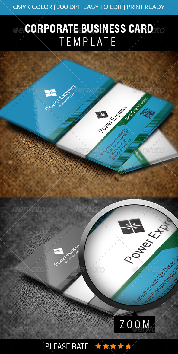 Power Express Business Card - Corporate Business Cards
