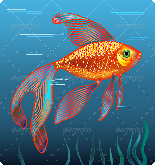 Golden Fish - Animals Characters