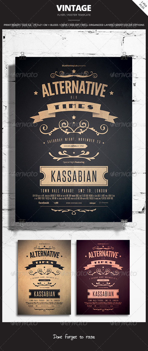 Vintage Flyer / Poster 5 - Events Flyers
