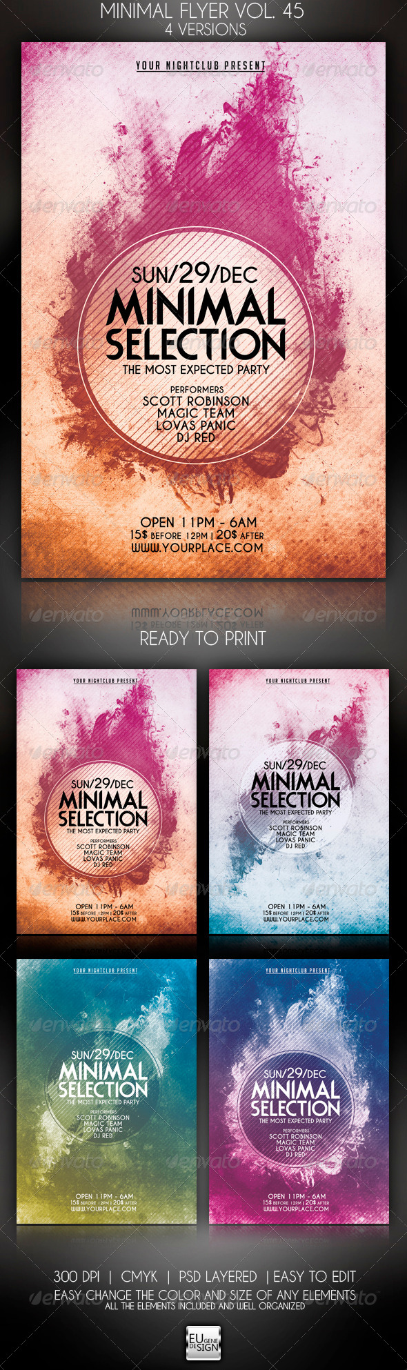 Minimal Flyer Vol. 45 - Clubs & Parties Events